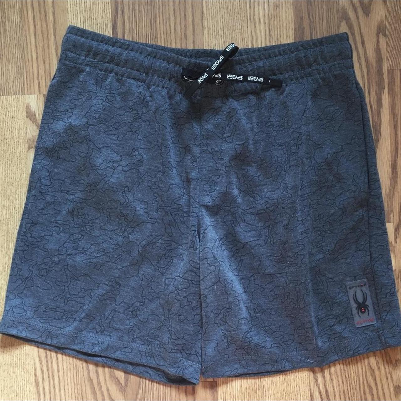 Spyder Men's Grey and Black Shorts Depop
