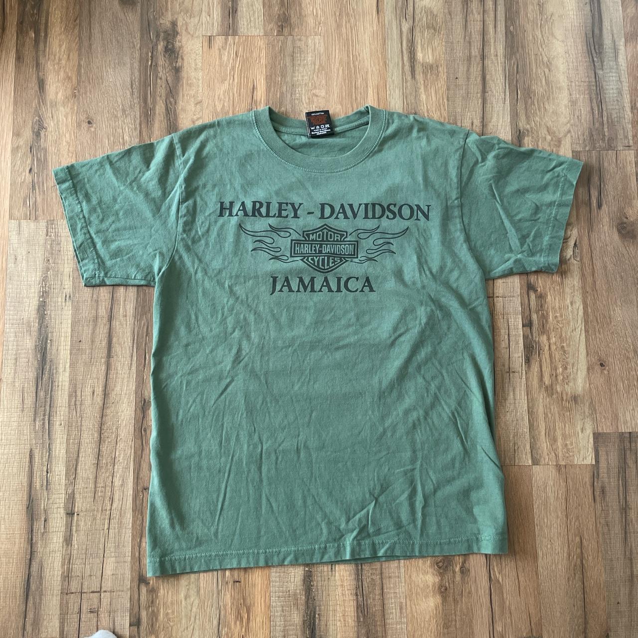 Vintage Jamaica Harley Davidson tee! sz 2XL. - Depop