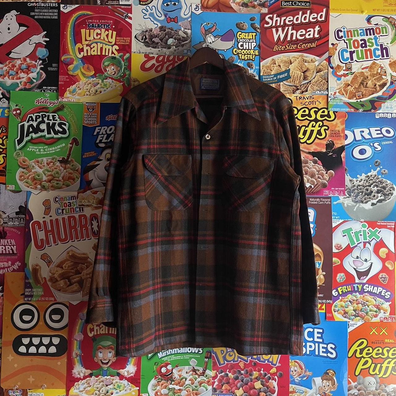 Vintage 70s USA Made Pendleton Loop Collar Flannel a... Depop