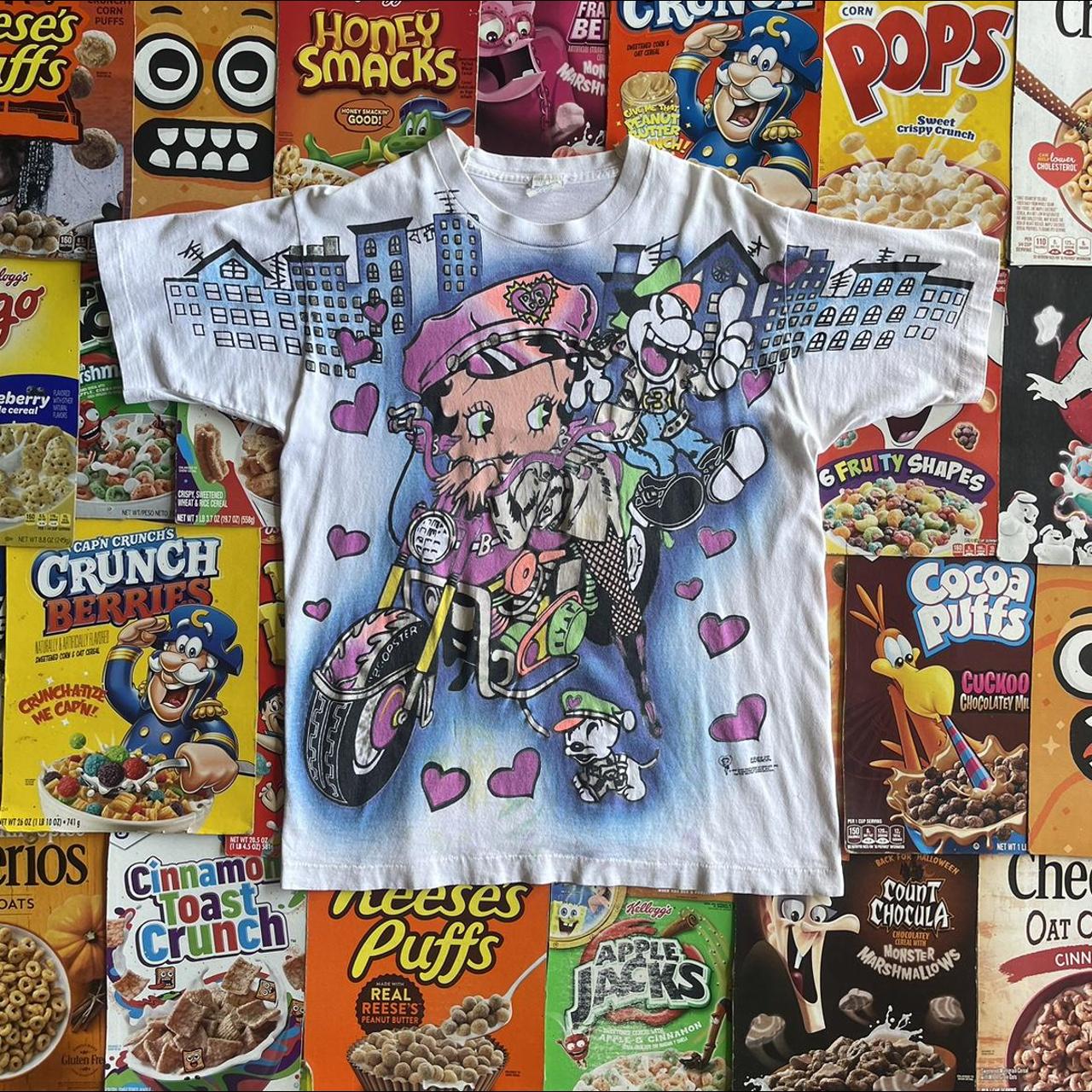 Vintage single stitch 93 Betty Boop Dolphins shirt - Depop