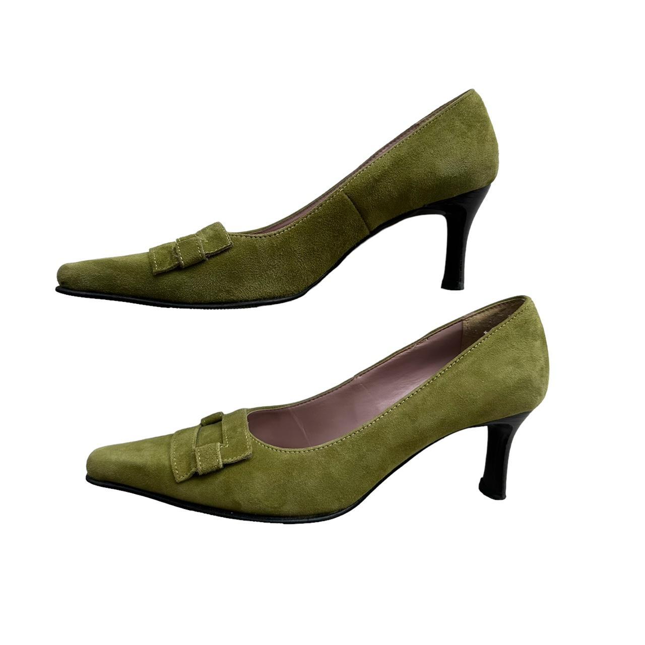 Gorgeous green kitten heels by Sandler 🌱 Genuine... - Depop