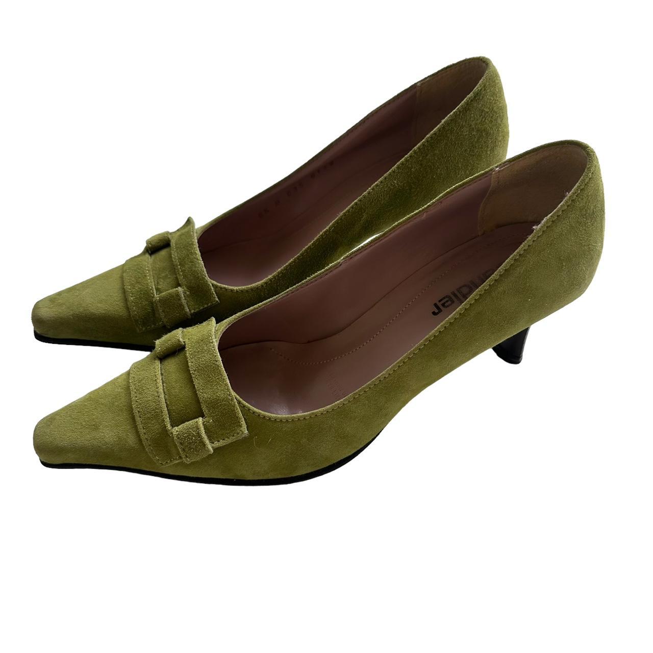 olive green kitten heels