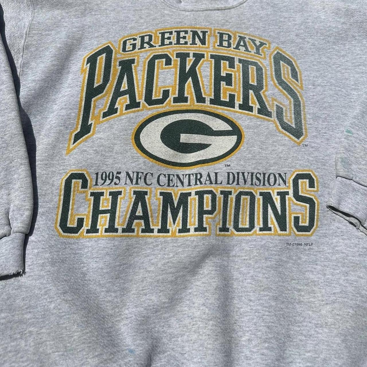 Green Bay Packer Black NFC Central Champions 1995 - Depop