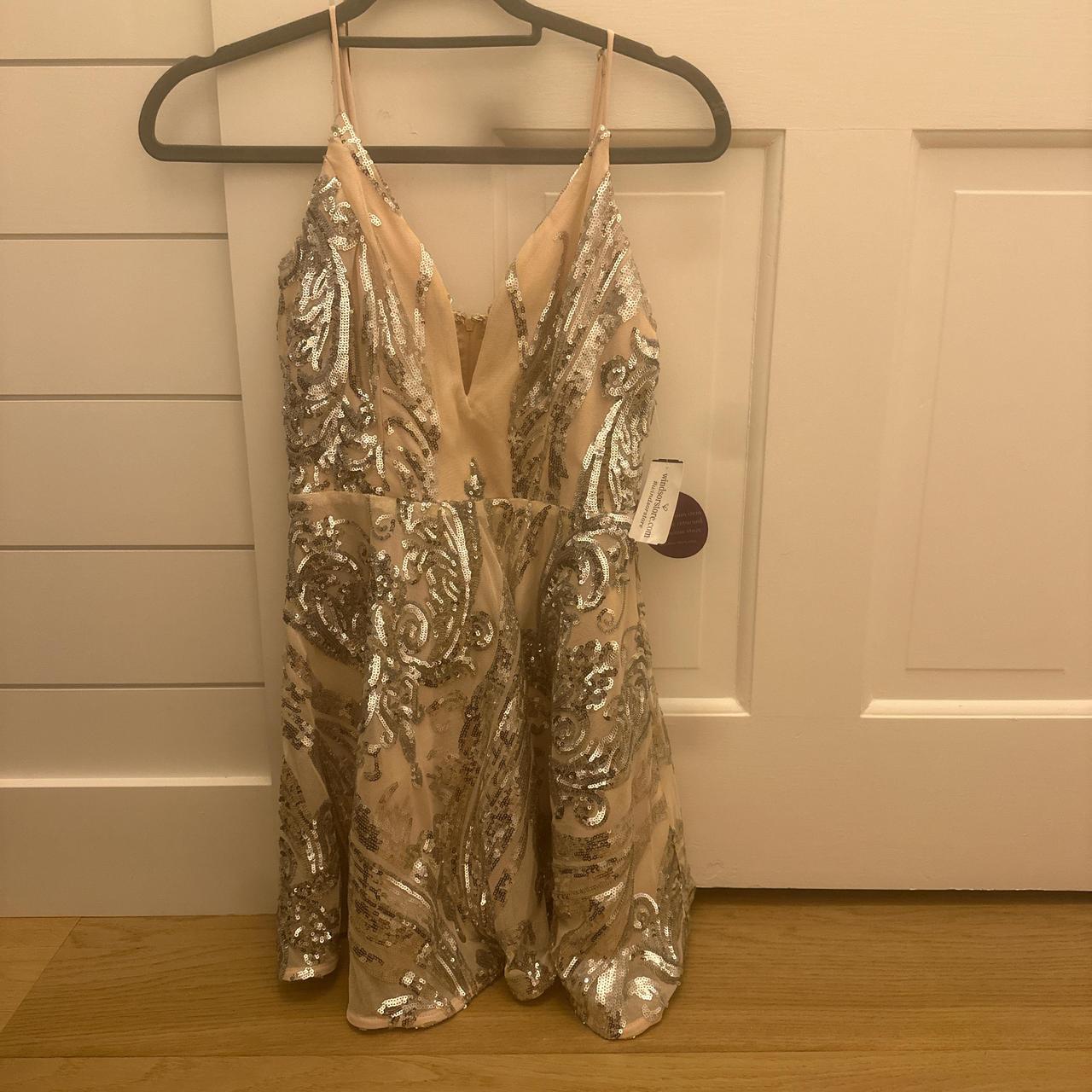 Nude and Silver Windsor Prom newest Dress