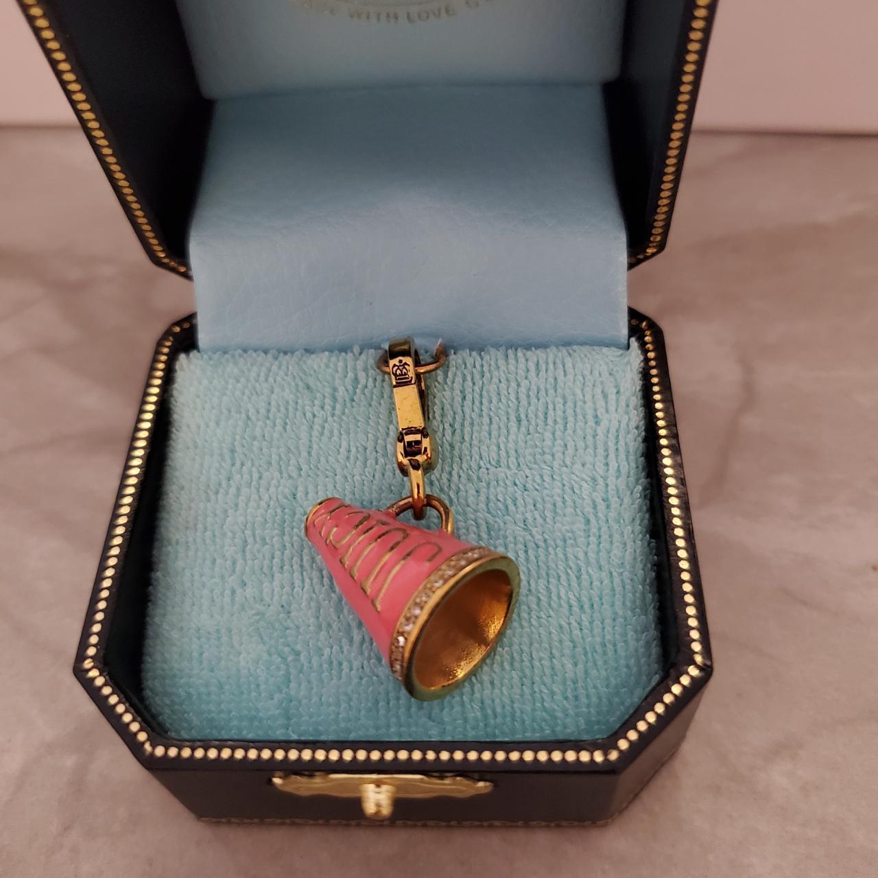 Juicy couture bracelet 💕 Pink jeweled logo bracelet - Depop