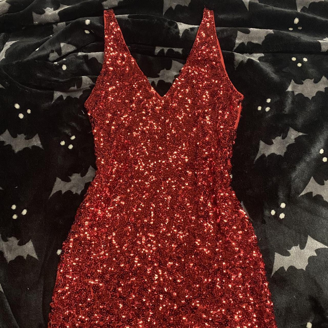 red sequin dress 🖤 perfect for a modern vampire look... - Depop