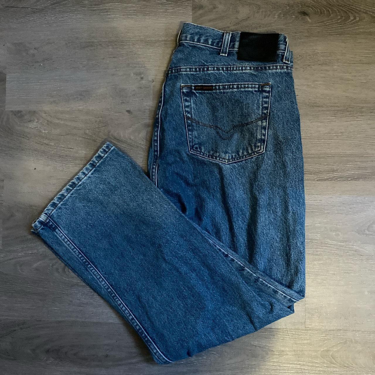 Vintage y2k Harley Davidson jeans -Size is... - Depop
