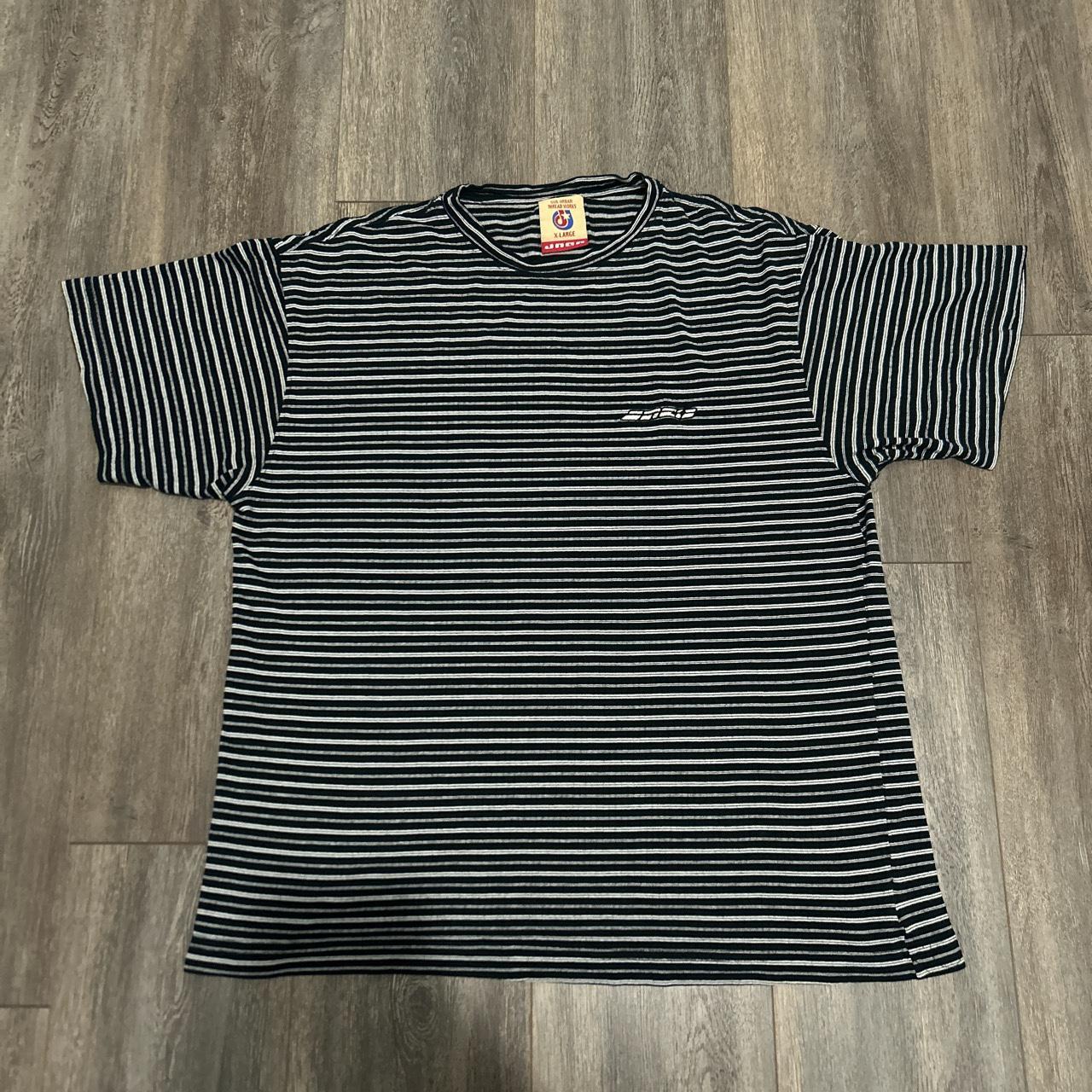 Vintage Y2K JNCO striped T-shirt -Size is tagged XL... - Depop