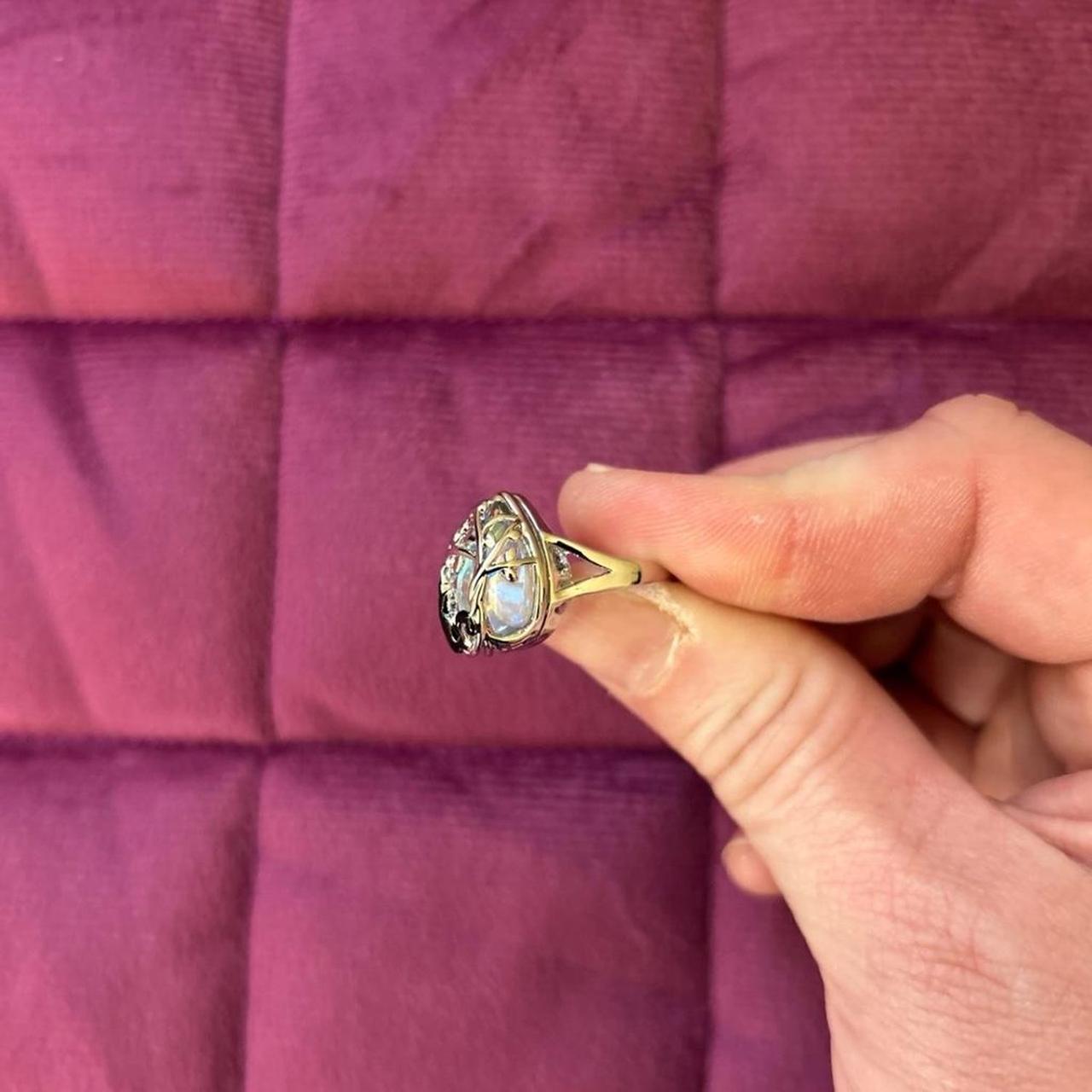 Women's Ring - Silver/Multi – Silver gemstone rin… - image 2