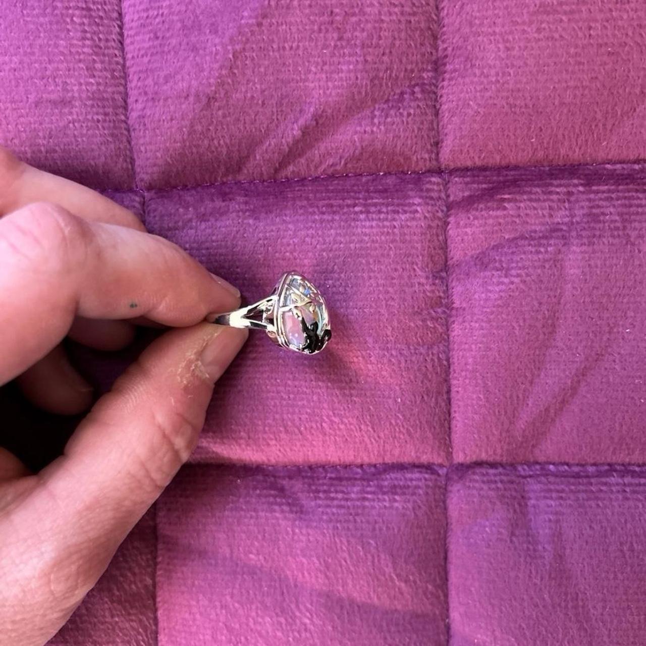 Women's Ring - Silver/Multi – Silver gemstone rin… - image 3