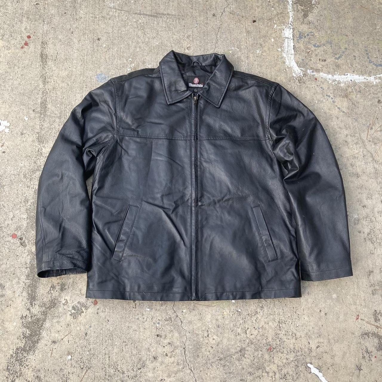 Y2K Burnside Leather Jacket SZ L No flaws, soft... - Depop