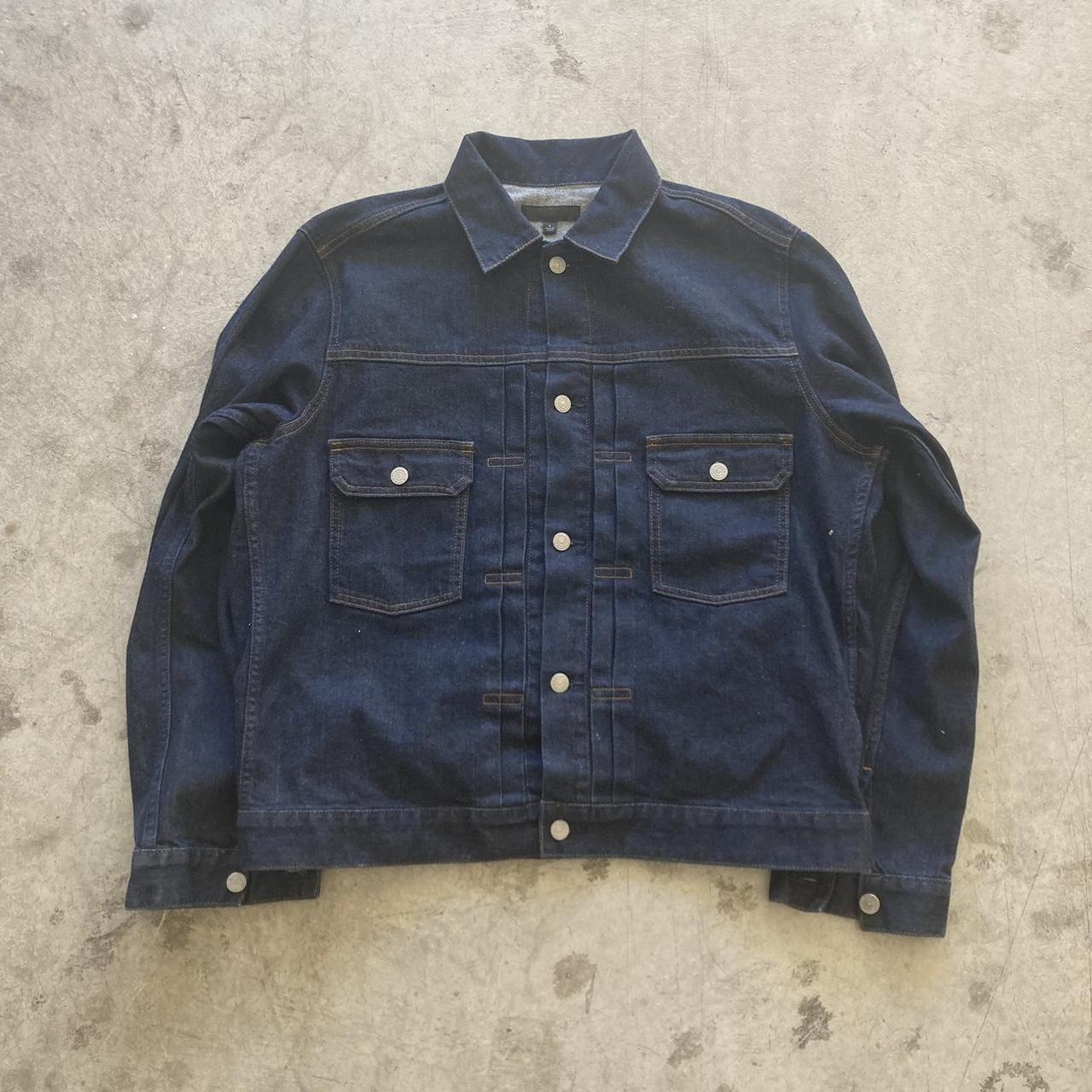 Uniqlo Type II Raw Denim Jacket SZ L Like new,... - Depop