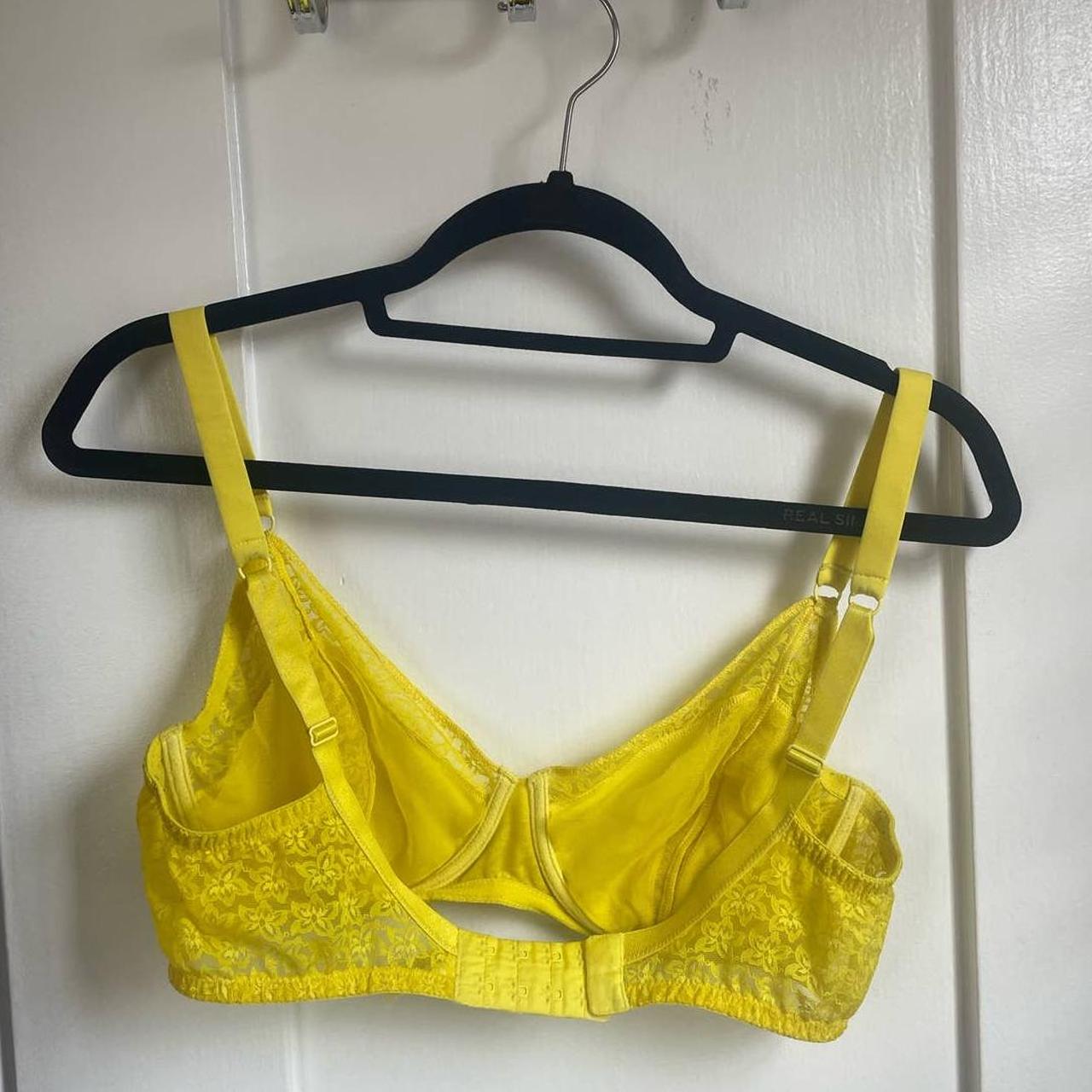 La Perla Women's Yellow Bra Depop