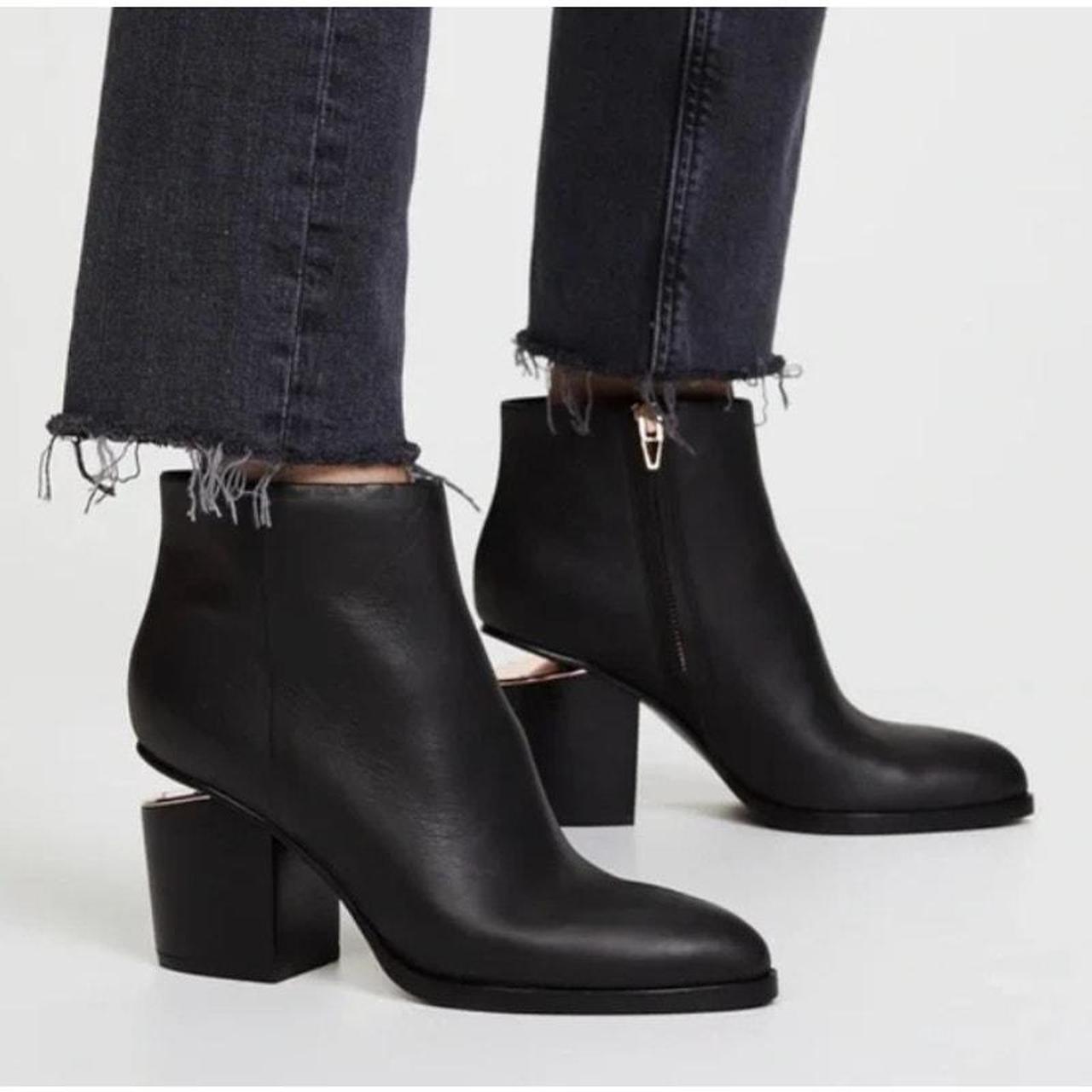 Alexander wang black booties best sale