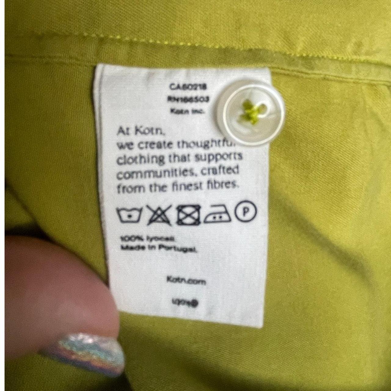 Kotn Women's Blouse - Yellow - S – KOTN Flow Unis… - image 8