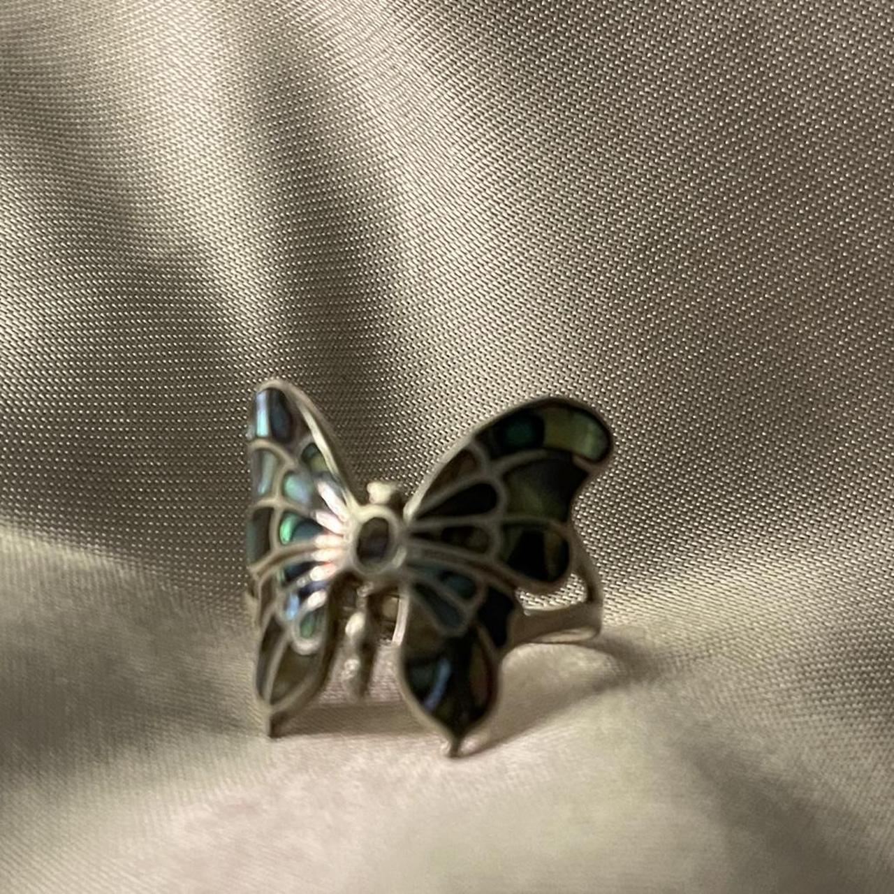 Women's Ring - Silver/Multi – Abalone shell sterl… - image 3