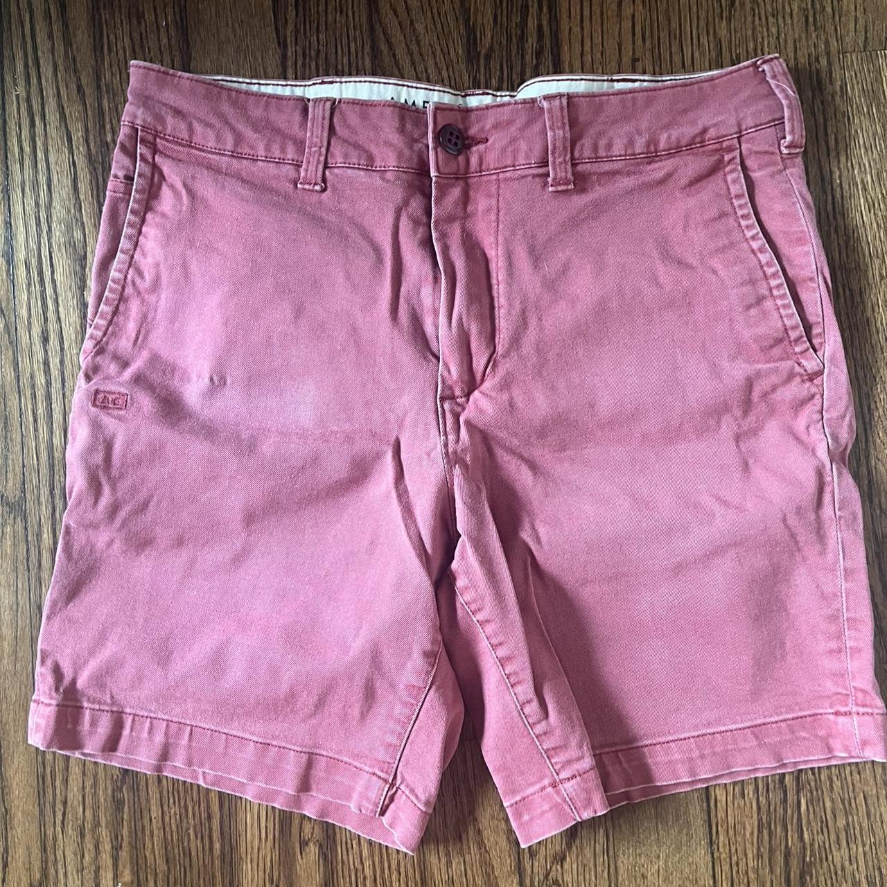 American Eagle Men's Burgundy Shorts Depop