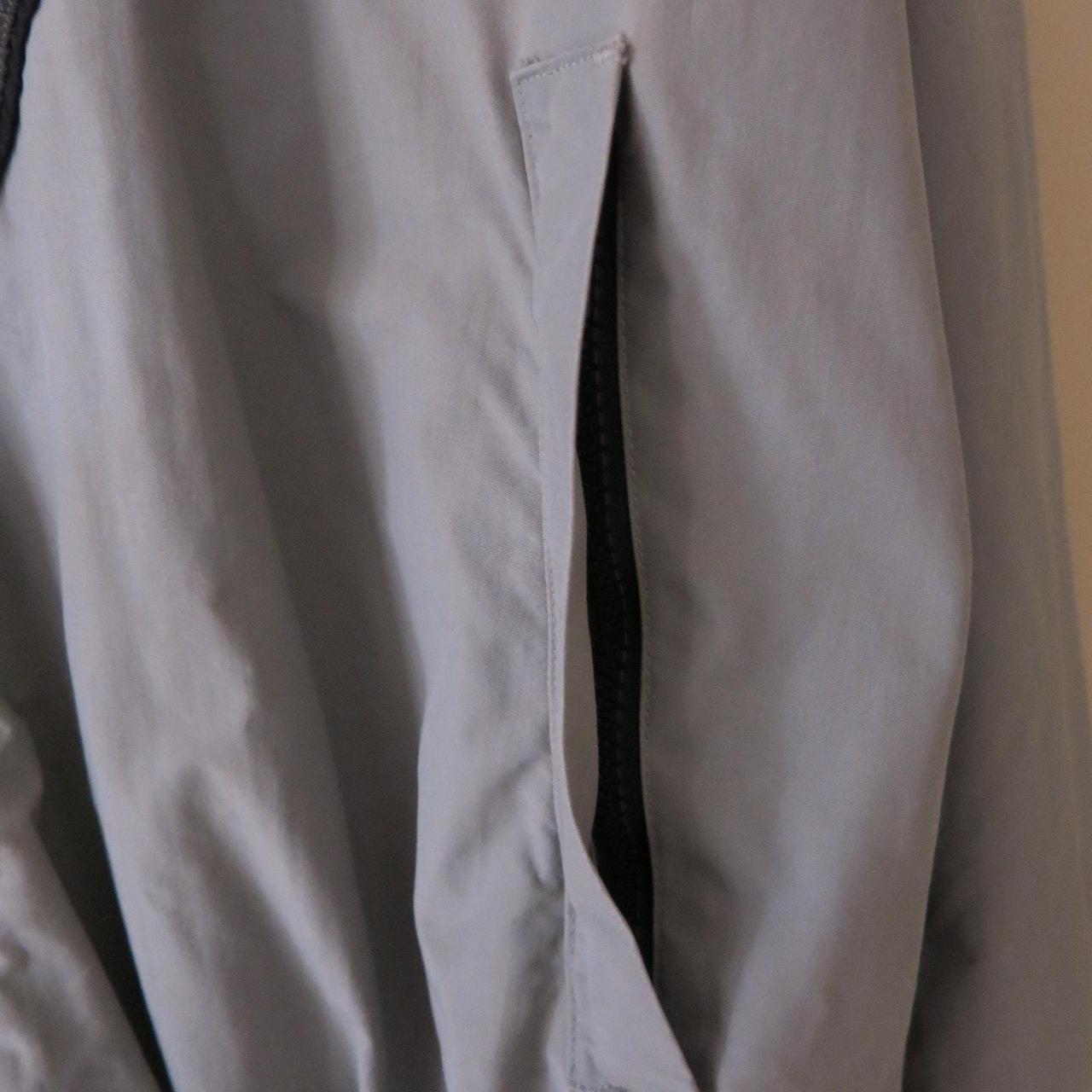 Preloved Men's Windbreaker Jacket - Grey/Blue - L… - image 3