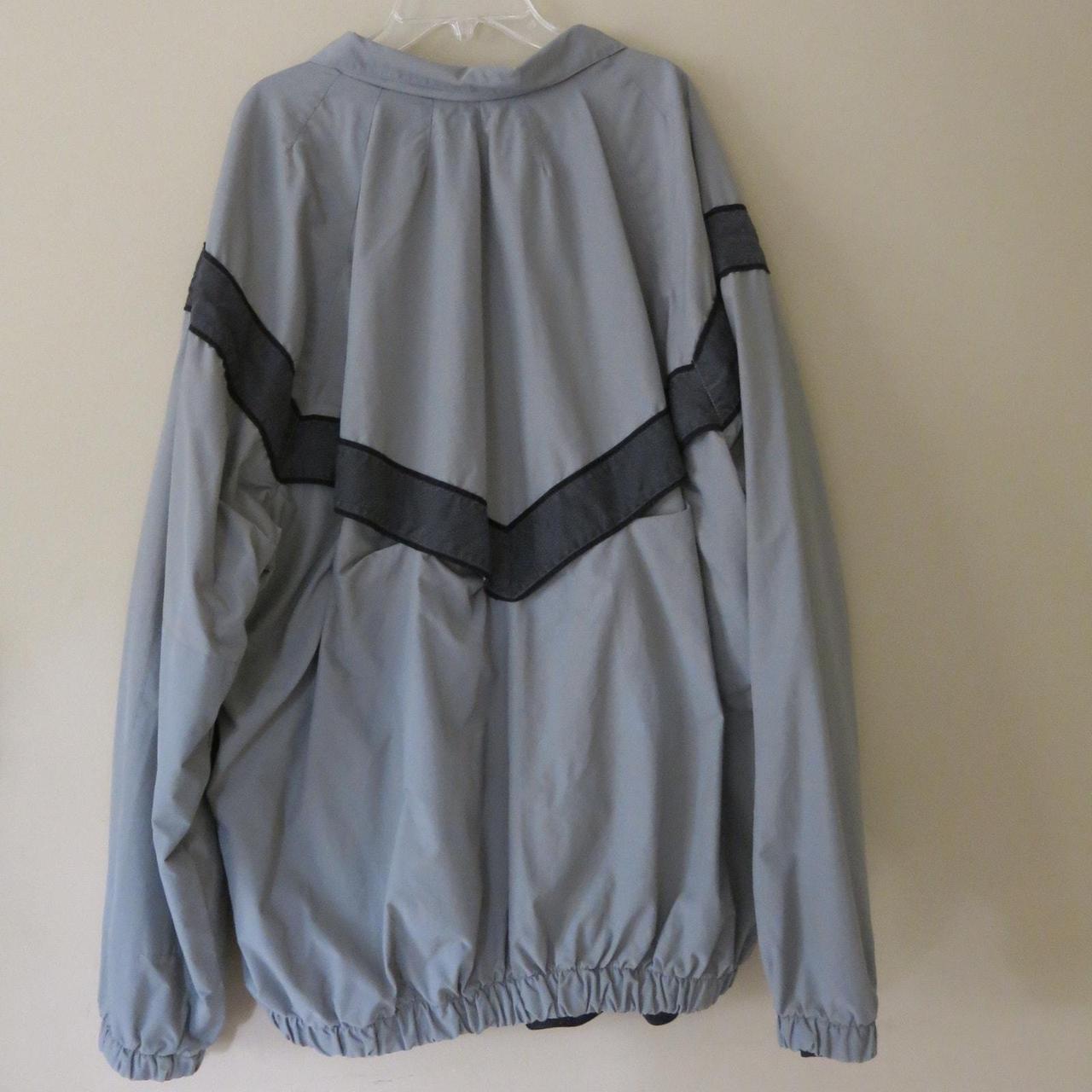 Preloved Men's Windbreaker Jacket - Grey/Blue - L… - image 4