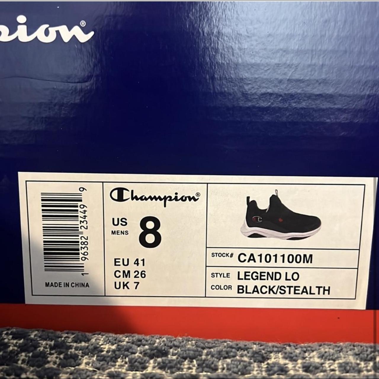 Champion Legend Lo Black Sneakers Size 8 Depop