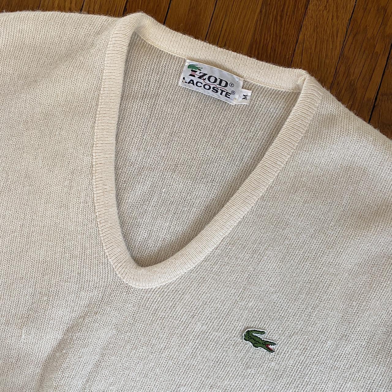 Lacoste Men's Cream Jumper Depop