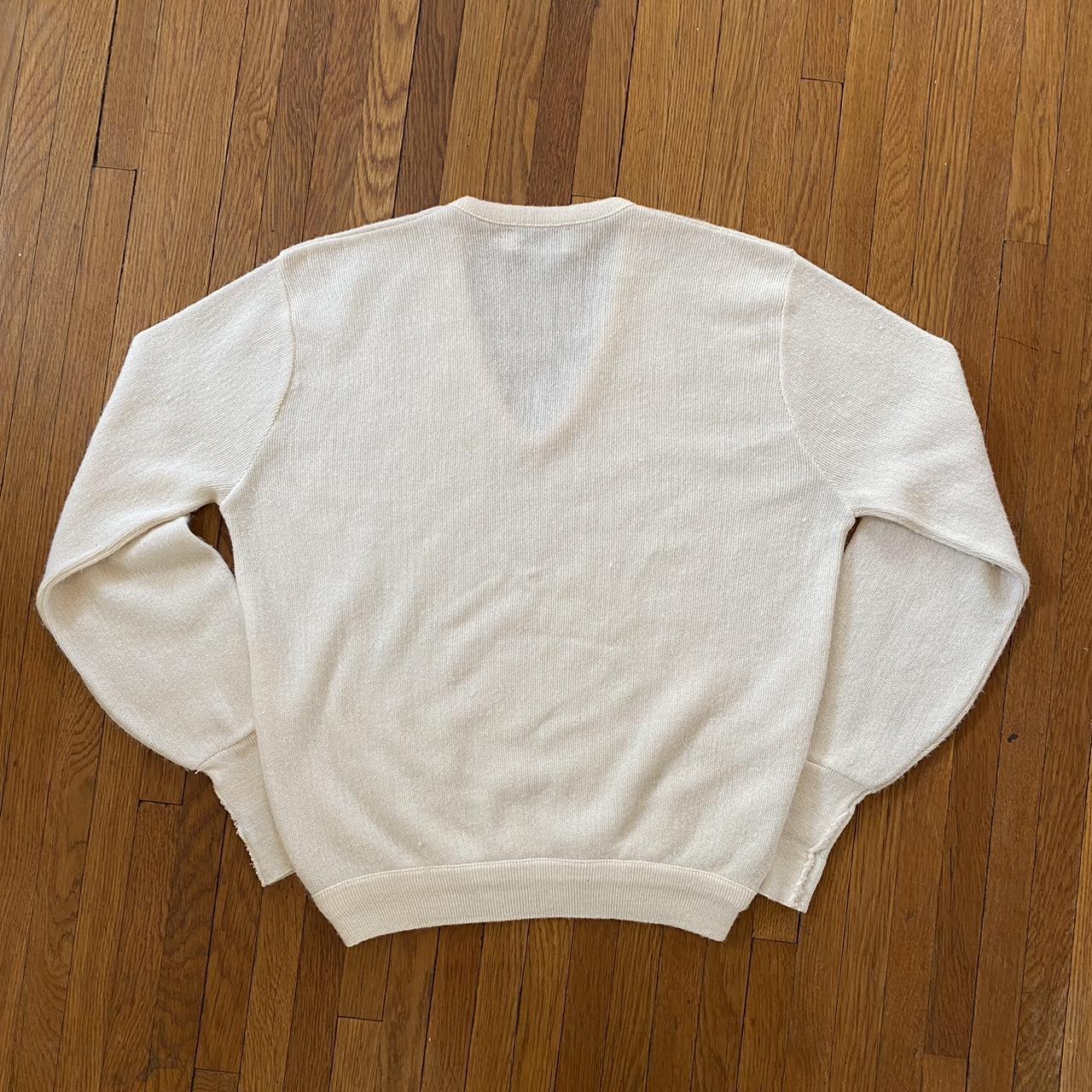 Lacoste Men's Cream Jumper Depop