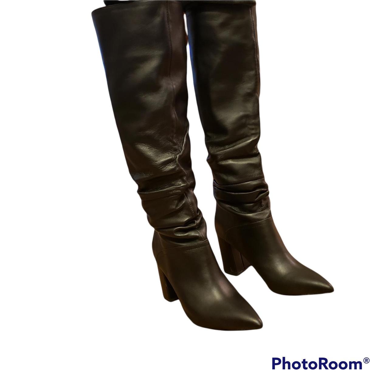 Steve selling Madden Norie Woman's 8M Black Knee High Leather Boots