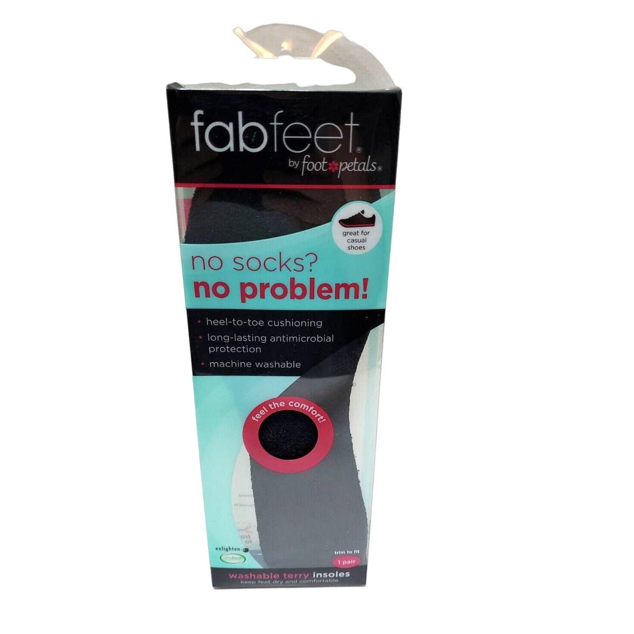 Fab Feet By Foot Petals Insoles Washable Terry Trim... Depop