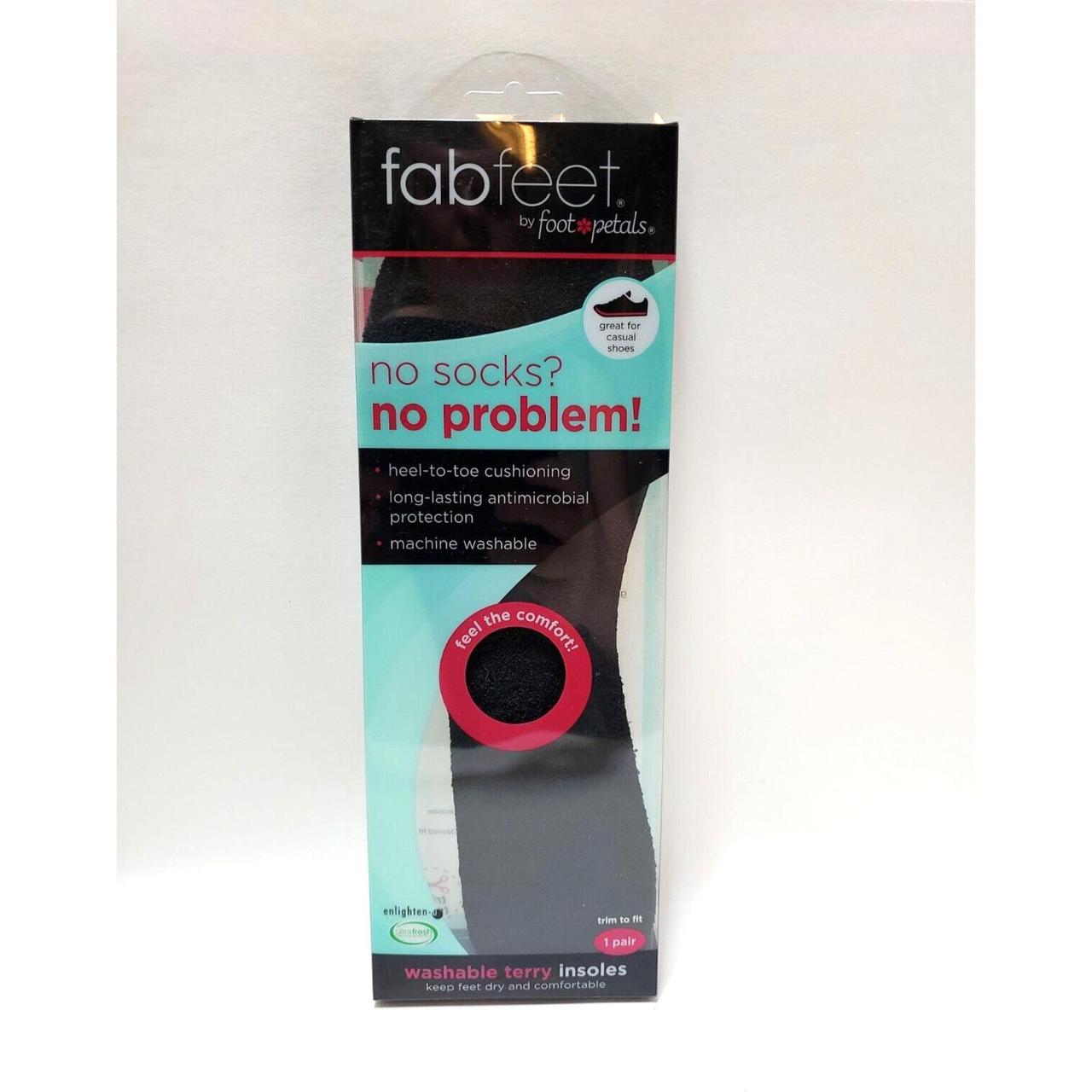 Fab Feet By Foot Petals Insoles Washable Terry Trim... Depop