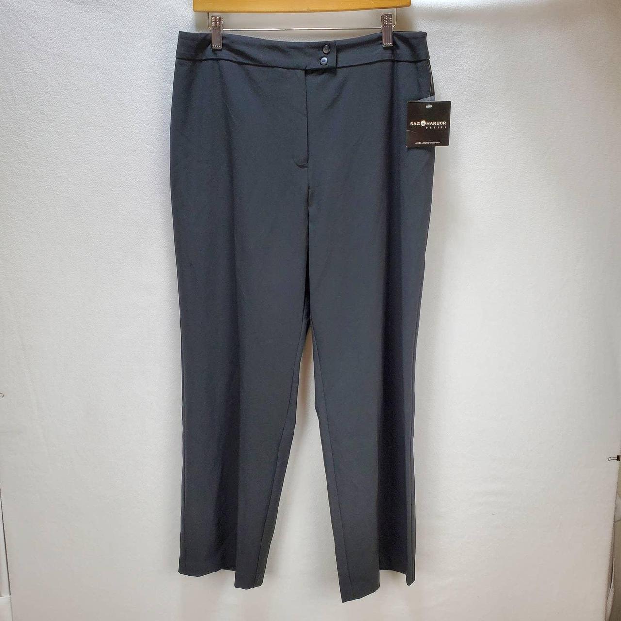 Sag Harbor Trouser Pants Classic Fit Work Black Depop