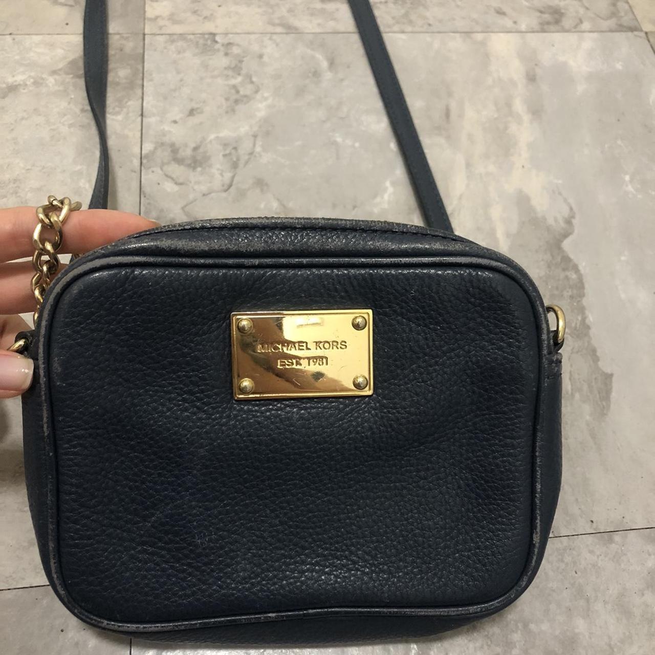 Michael Kors vintage bag navy blue color. - Depop