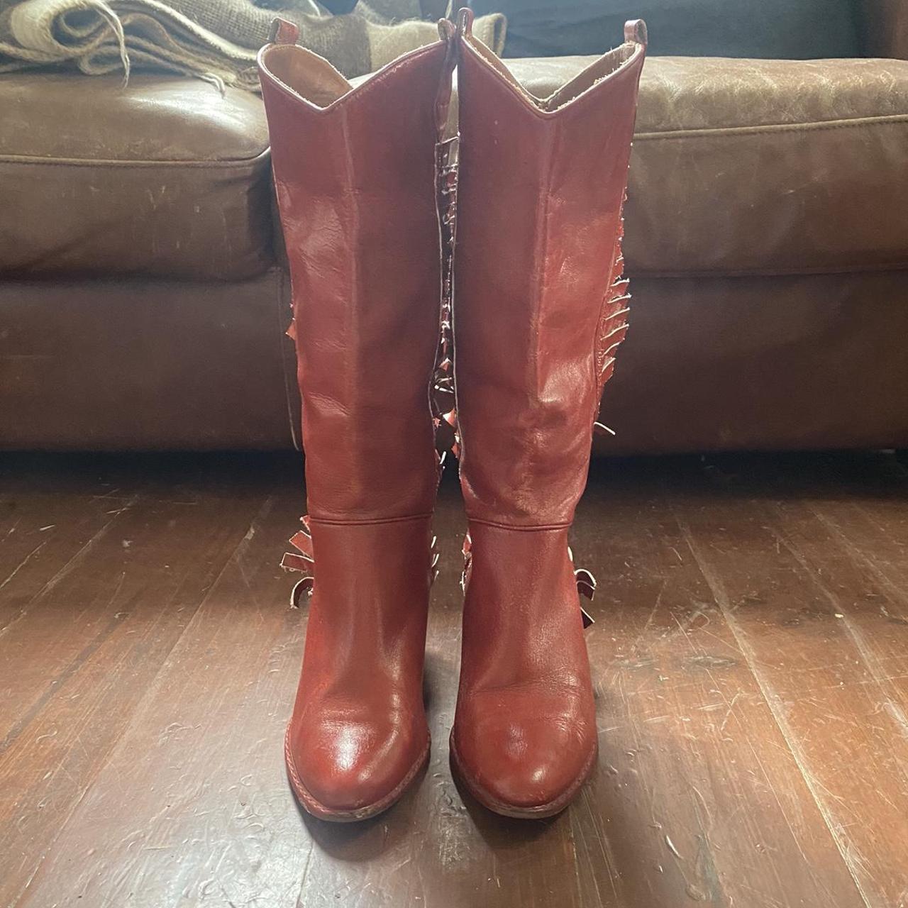 Women's Red Boots Depop