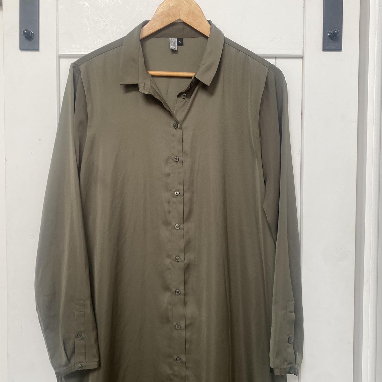 Elk khaki shirt dress in a size small. Excellent... - Depop