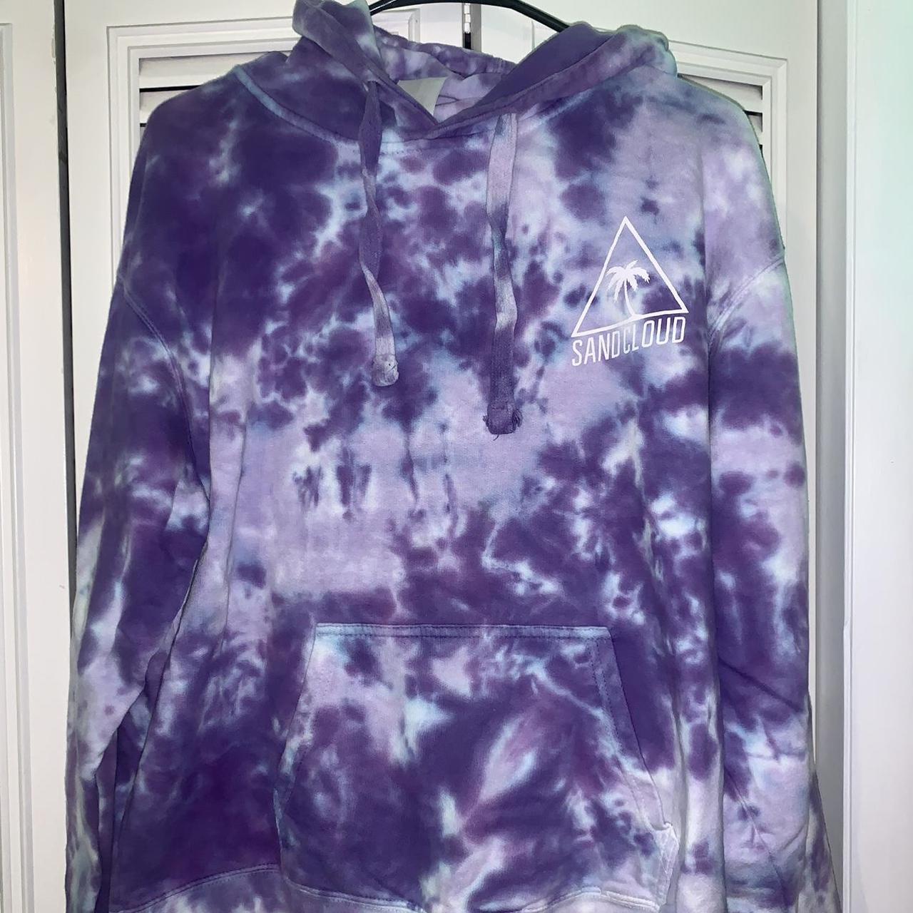 sandcloud purple tie dye hoodie