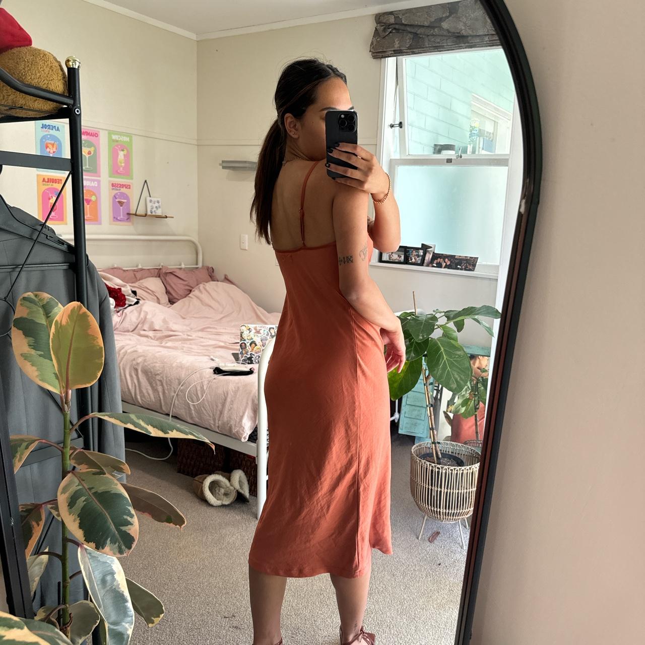 Burnt orange midi dress Size 8 Dotti Fits 6 8 Depop