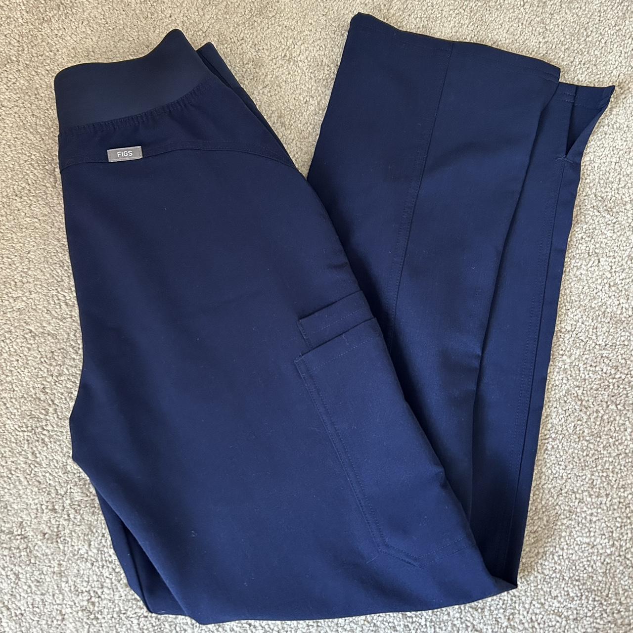 Figs kade cargo pant high waisted Navy blue Size... - Depop