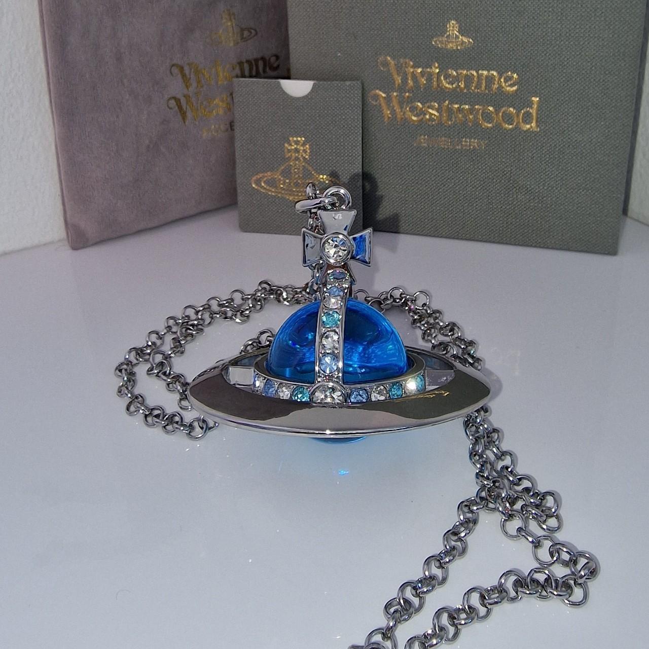 Vivienne Westwood Women's Blue and Silver Jewellery | Depop