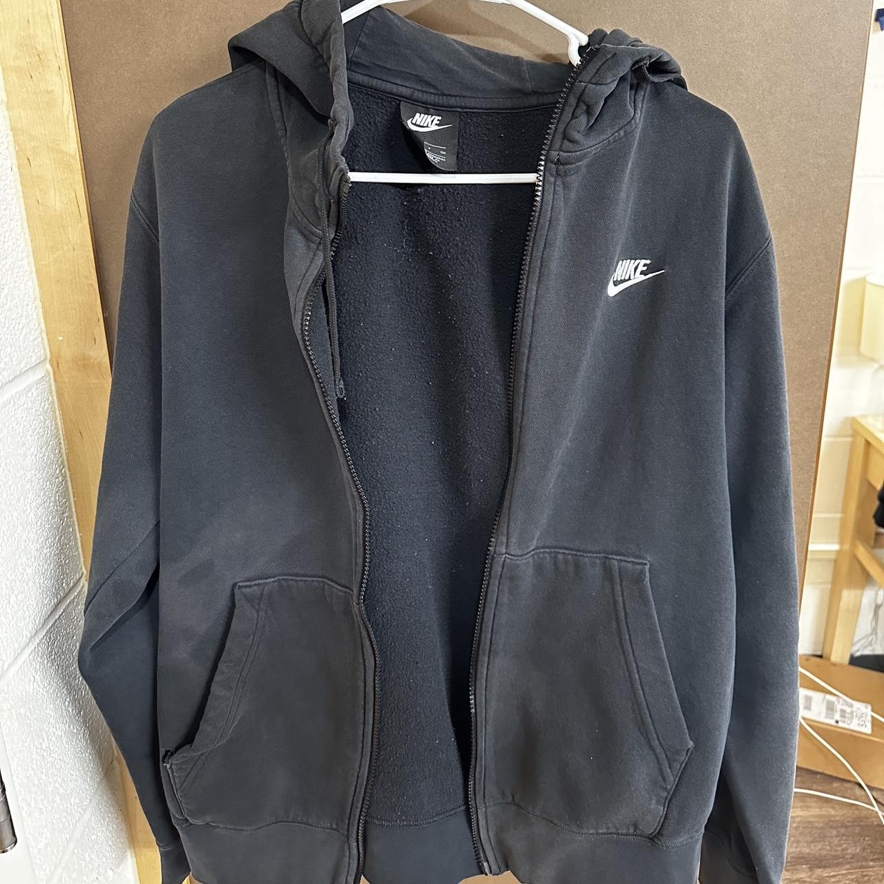 mens black nike zip hoodie
