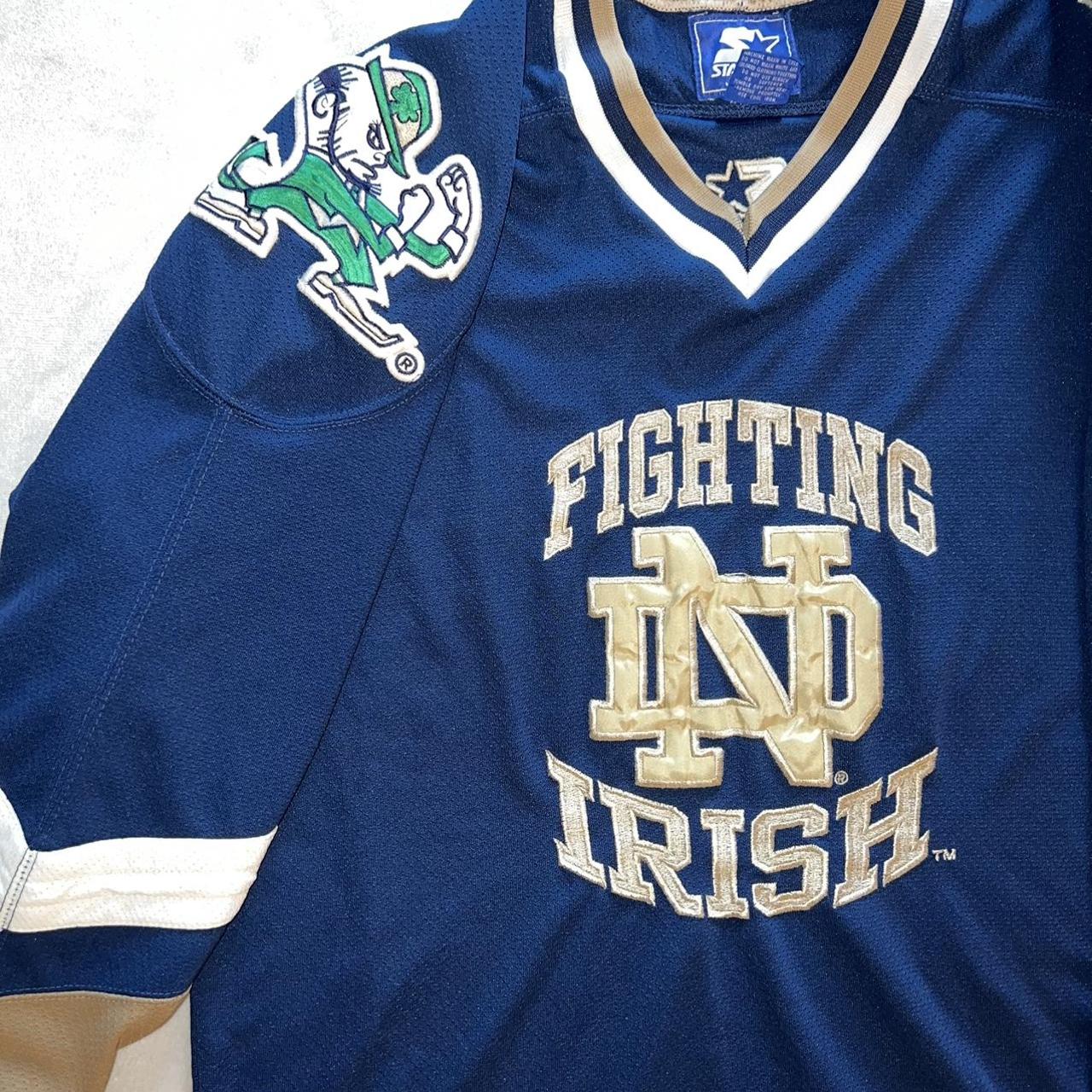 Sick Vintage 90s Notre Dame Hockey Jersey Made in - Depop