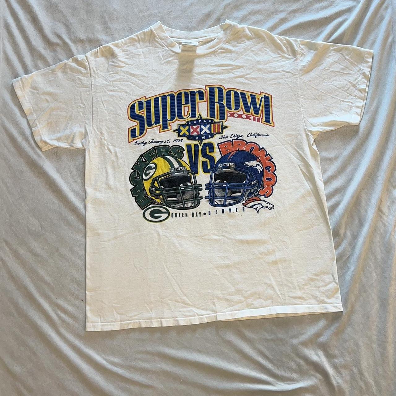 1998 Vintage Super Bowl tee- Single stitch Super - Depop