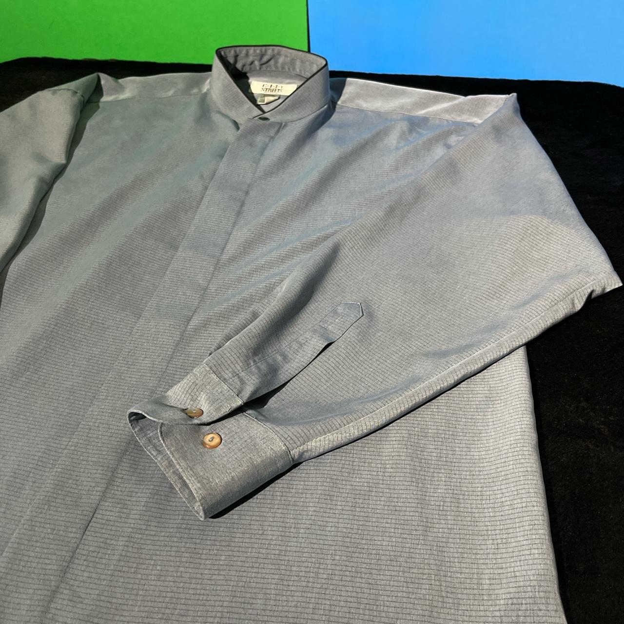 Men's Blue and Silver Shirt | Depop