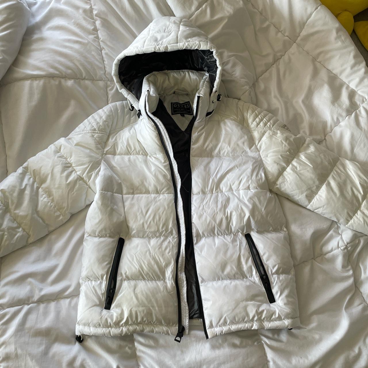 Guess Women's White Jacket Depop