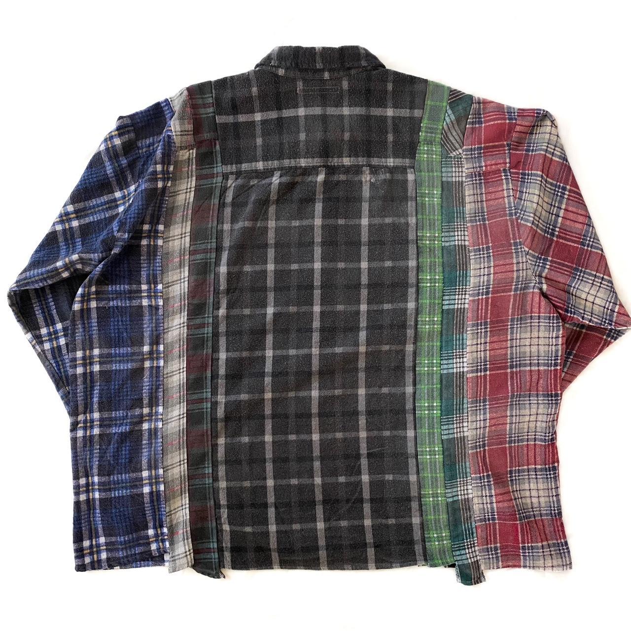 トップス Rebuild by Needles Flannel Shirt 7 Cuts Wide Zipped Shirt | Rebuild by Needles | Nepenthes London