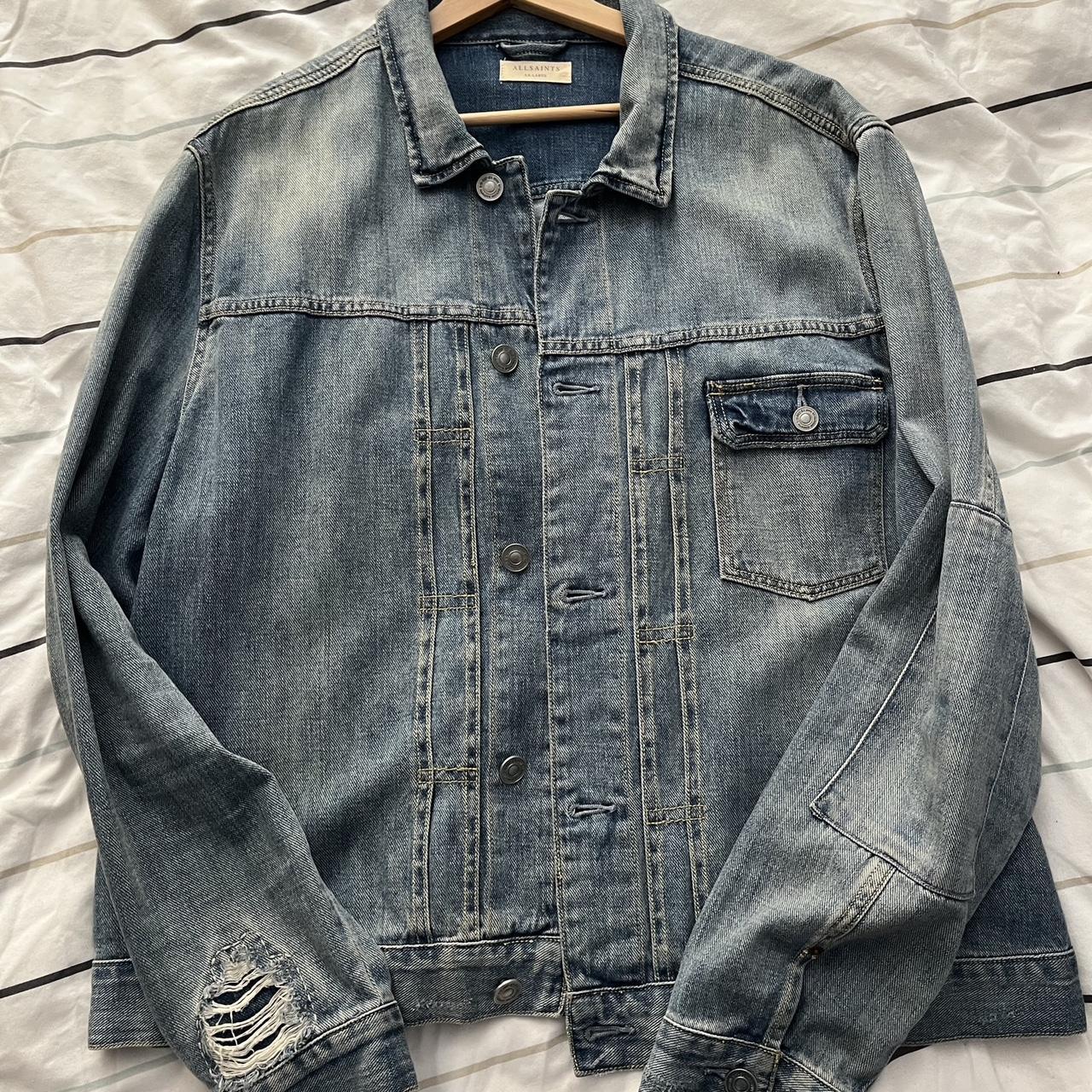 AllSaints Men's Blue Jacket | Depop