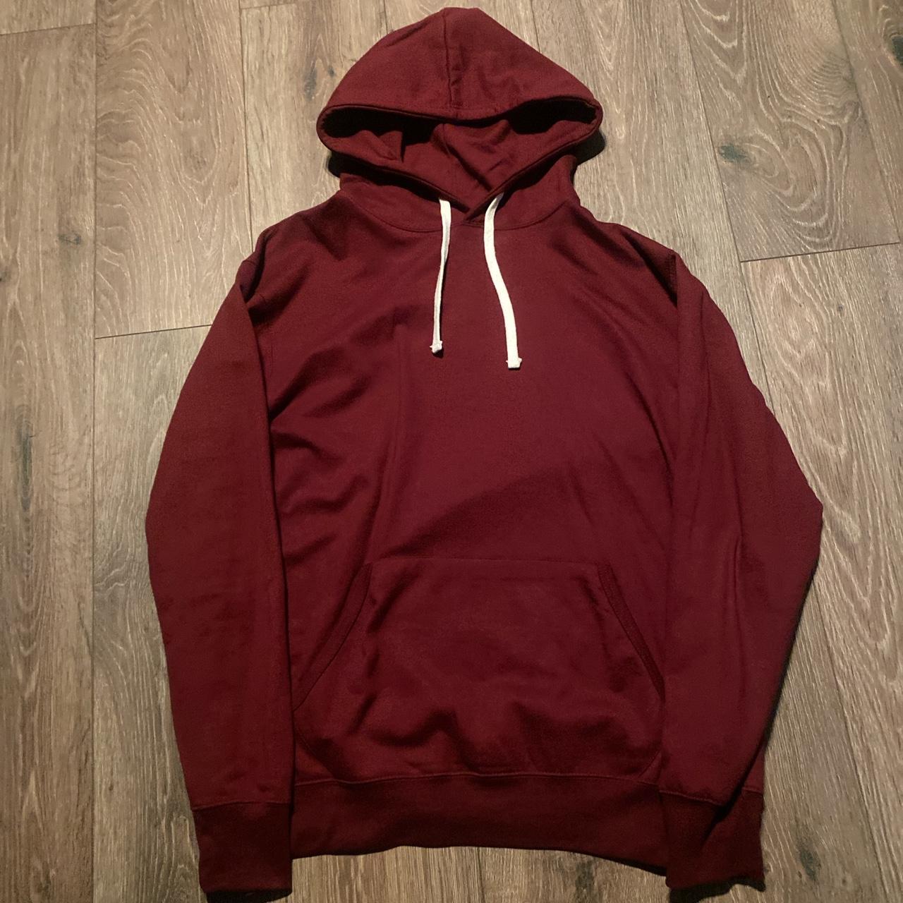 Maroon hoodie cheap with white strings