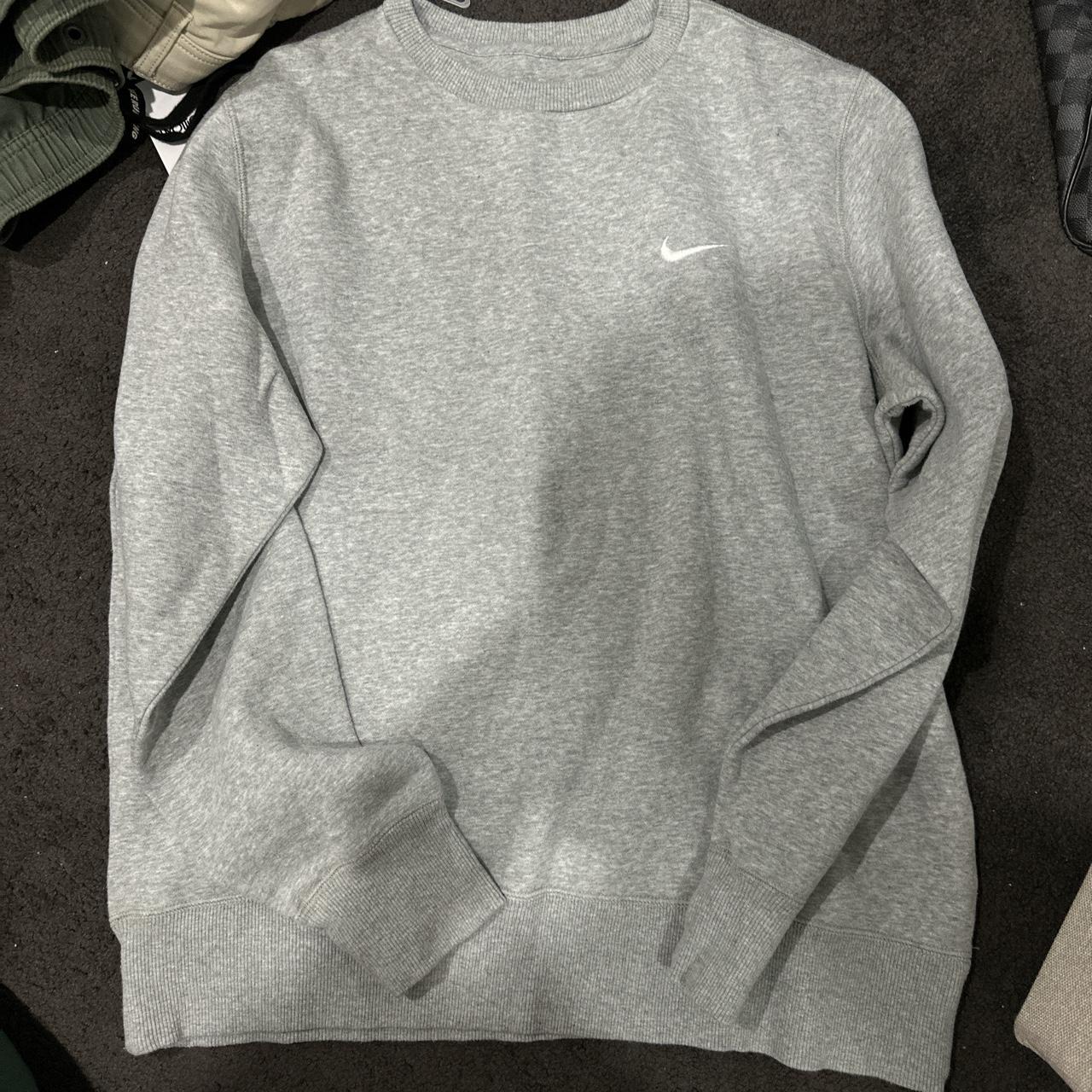 VINTAGE Nike Grey Sweater Size Large #nike #vintage... - Depop