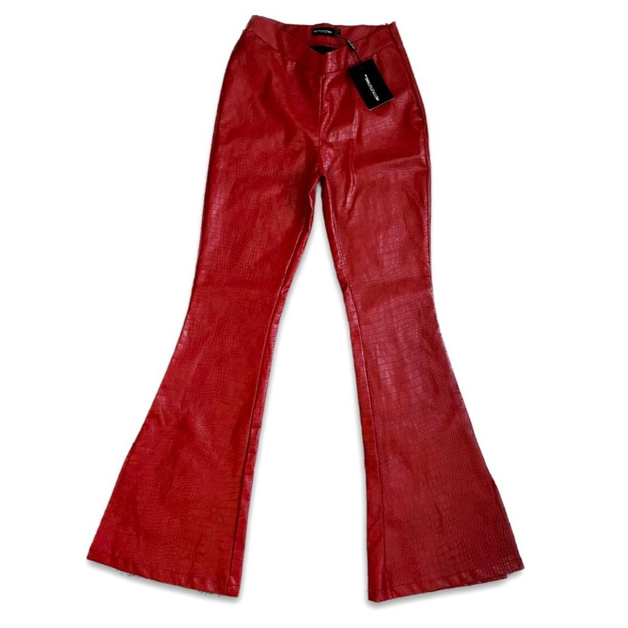 Red sales snakeskin pants