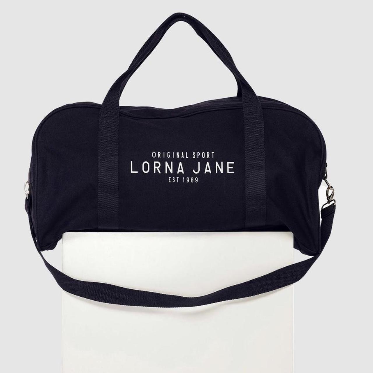 Lorna Jane Original sports canvas duffel bag Navy... Depop
