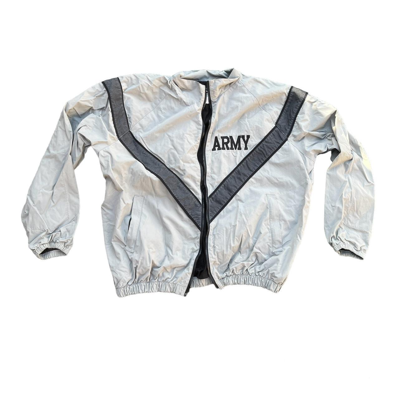 Grey Army Jacket Depop