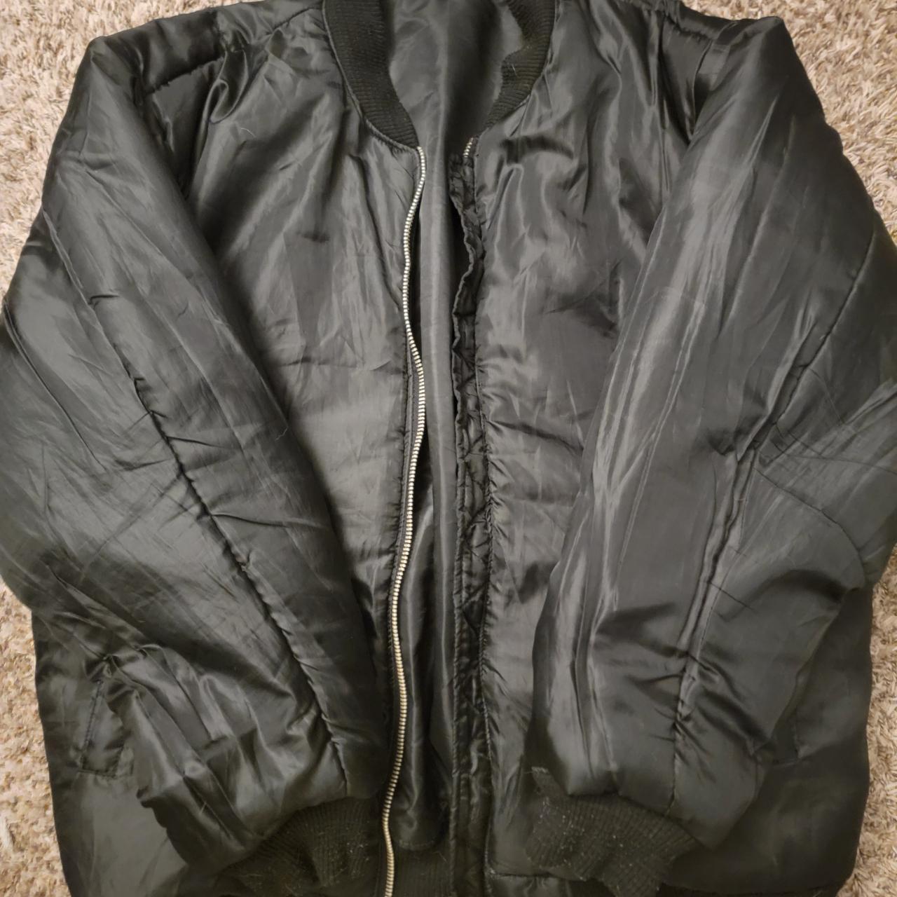 Black bomber jacket xxxl #90s,#y2k - Depop